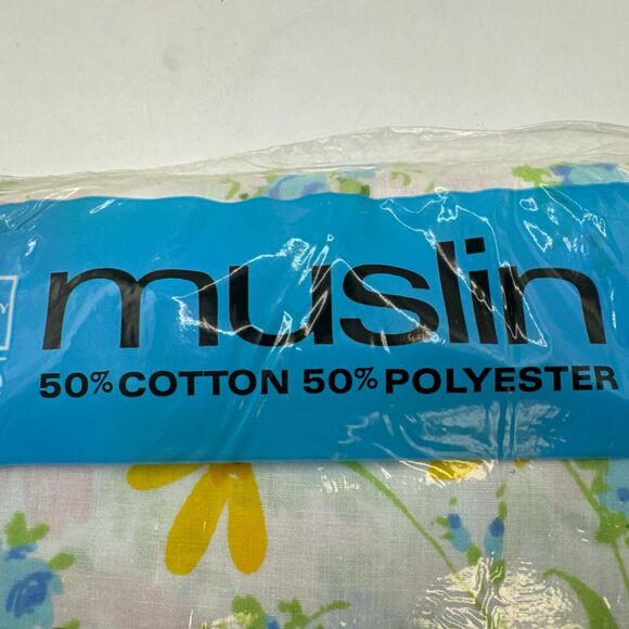 Vintage Montgomery Ward 1970’s Full Fitted Sheet Flowers New Old Stock - Picture 5 of 10
